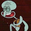 squidward laugh eyesclosed Slack emoji
