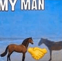 horse shadow handshake Slack emoji