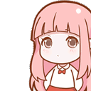 pink hair girl smile Slack emoji