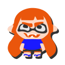 s2 mem cake inkling girl orange Slack emoji