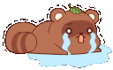 tanuki crying q Slack emoji