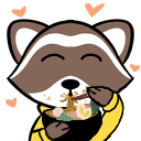raccooneatingq Slack emoji