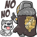 husky knight no no Slack emoji