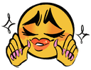 smug face hand gesture Slack emoji