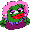 pepe queen hands up Slack emoji