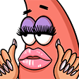 patrick flirty blush Slack emoji