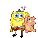 spongebob holding patrickq Slack emoji