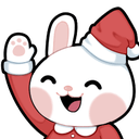 christmas bunny q Slack emoji