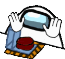 among us white ret Slack emoji