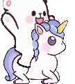 white bear unicornq Slack emoji