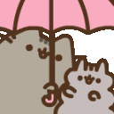 pusheen umbrellaq Slack emoji