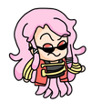 pink glasses book hug Slack emoji