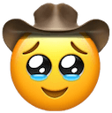 holding back tears cowboy Slack emoji