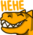 dino laughq Slack emoji