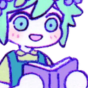 bluehair reading bookq Slack emoji