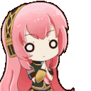 pink hair headphones surprised Slack emoji