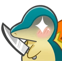 cyndaquil knifeq Slack emoji