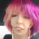 pink hair pencil bite Slack emoji