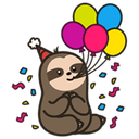 animal slothpartyq Slack emoji