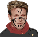 mans face paint markings Slack emoji