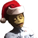 alien smile santa hat Slack emoji