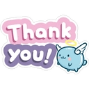 thank you text narwhal Slack emoji