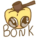 apple mallet bonk text Slack emoji