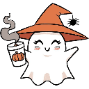 ghost witch pumpkin mug Slack emoji
