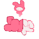 my melody upside down Slack emoji