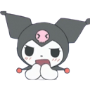 kuromi pout mischief Slack emoji