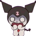 kuromi shock scream Slack emoji