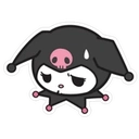 kuromi awkward sweat Slack emoji