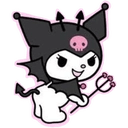 kuromi mischief wink Slack emoji
