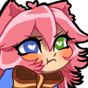pink cat pout heart star Slack emoji
