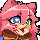 pink cat heart eyes Slack emoji