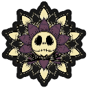 skull flower grin Slack emoji