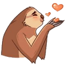 sloth love q Slack emoji