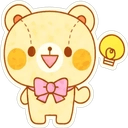 bear bow lollipop Slack emoji