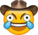 cowboy laughing crying Slack emoji
