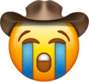 cowboy crying loudly Slack emoji
