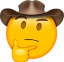 cowboy thinking Slack emoji