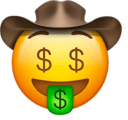 cowboy money Slack emoji