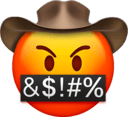 cowboy mad Slack emoji