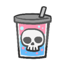 pastel skull drinkq Slack emoji