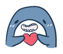 heart sharkq Slack emoji