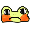 frog blush shy Slack emoji