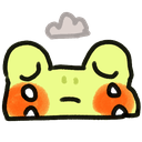 frog cloud sad Slack emoji