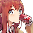 anime girl drink coke Slack emoji