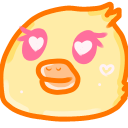love eyes duckling Slack emoji