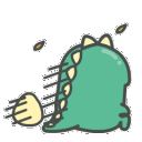 dinosaur sadq Slack emoji